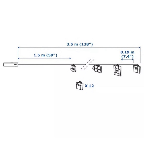 IKEA Decorative LED string light with 12 lights battery operated, metal gift box - Picture 5 of 5